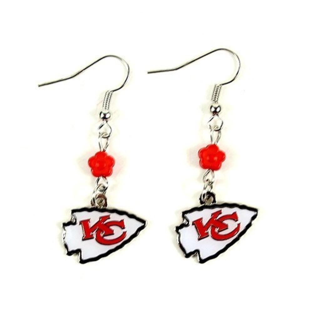 Kansas City Chiefs Earrings NFL Sophie Style Dangle With Team Logo Licensed New